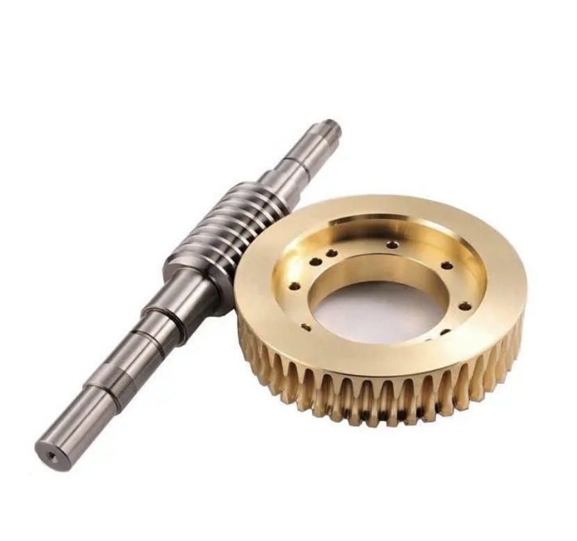 10-100 Gigi Kuningan Worm Gear Stock Worm Gear Sangat tahan aus