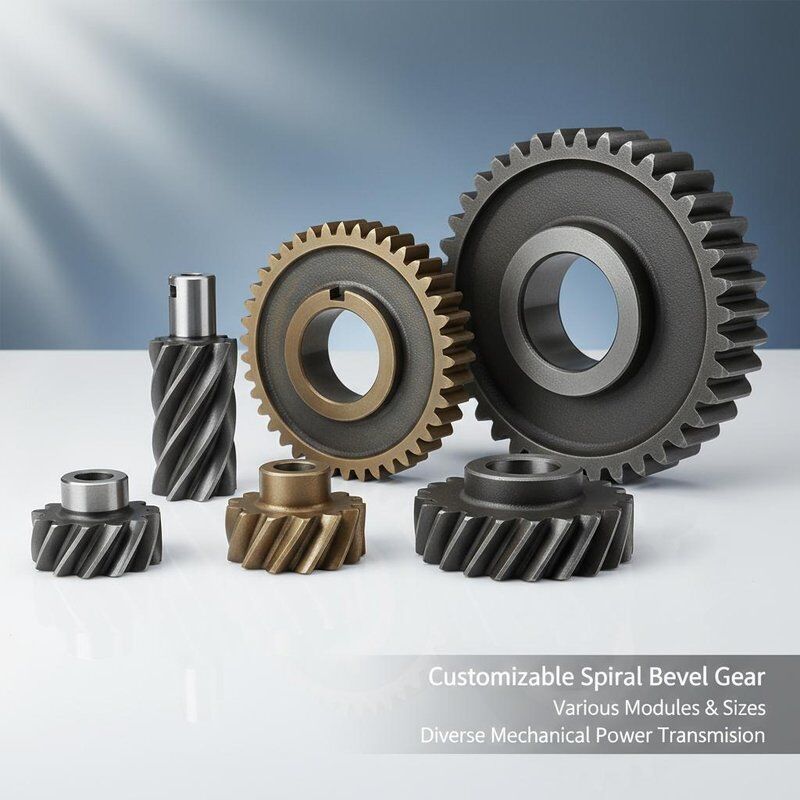 Roda Gigi Spiral Bevel Presisi Tinggi yang Dapat Disesuaikan dengan Kekerasan HRC 58-62 untuk Transmisi Tenaga Mekanis